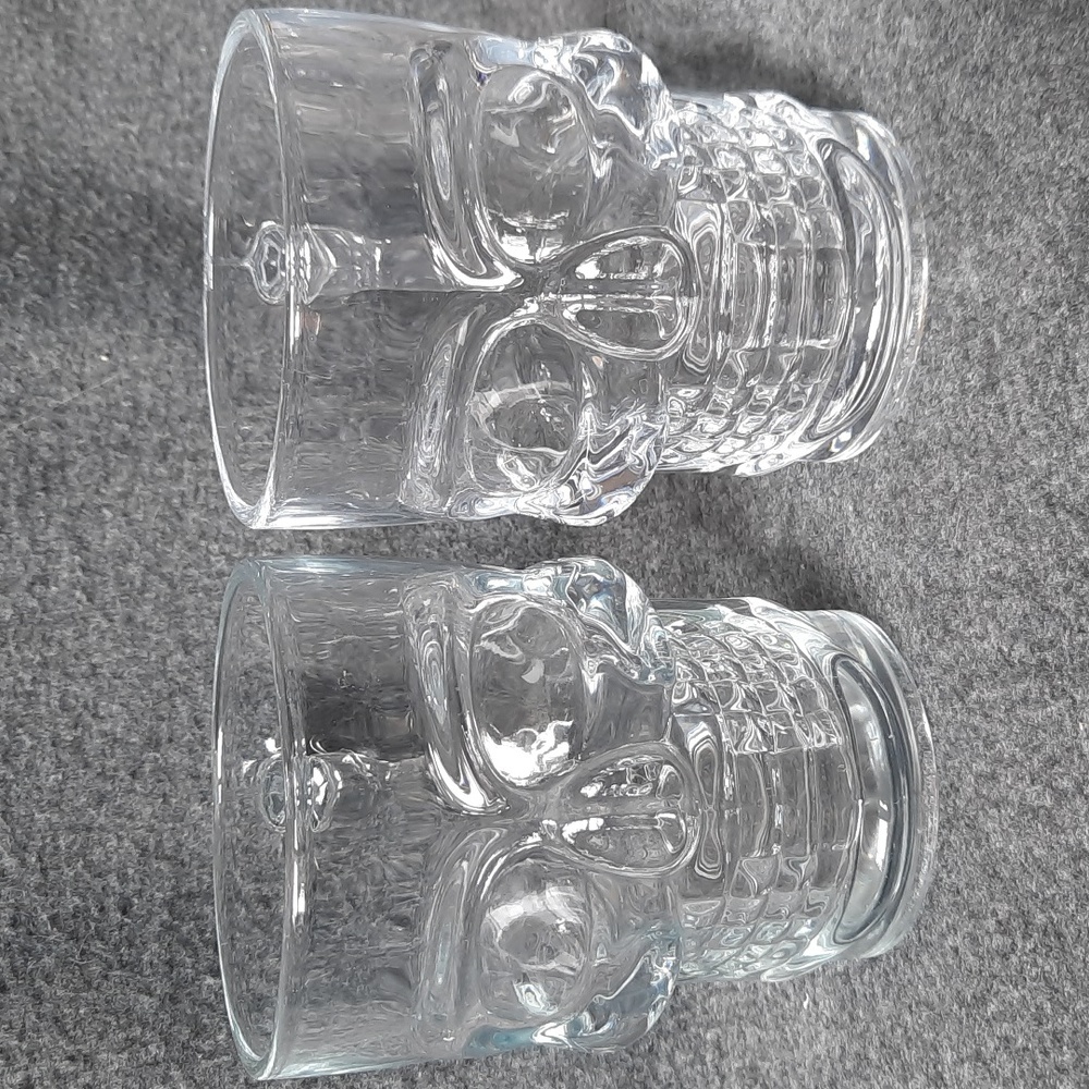 A Pair of Glass Skull Mugs